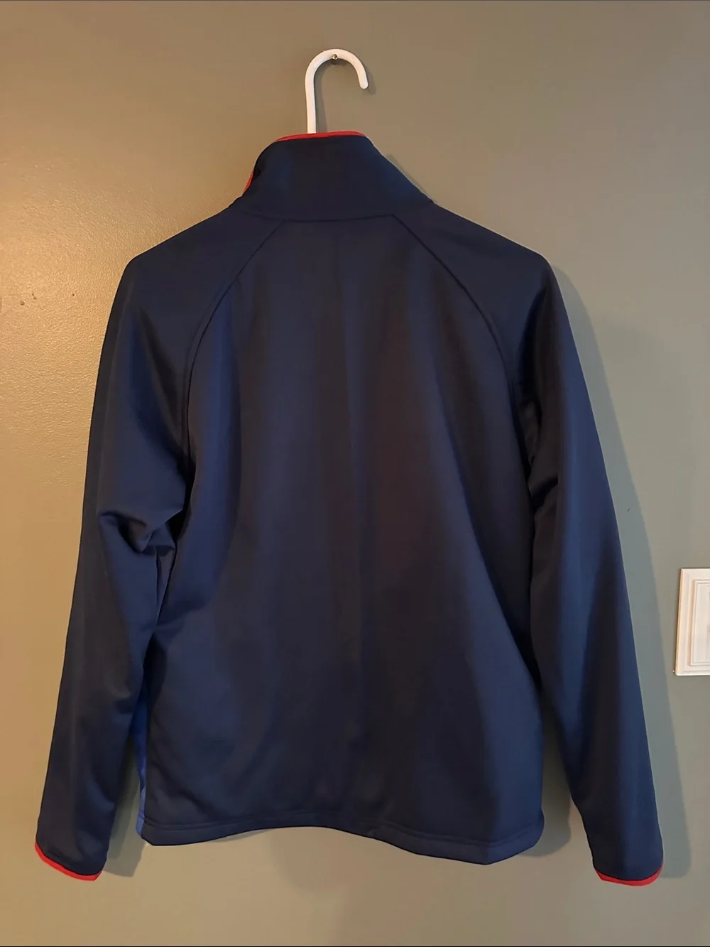 Ted Lasso AFC Richmond Navy and Royal Blue Zip-Front Jacket with Red Stripes - Picture 4 of 4